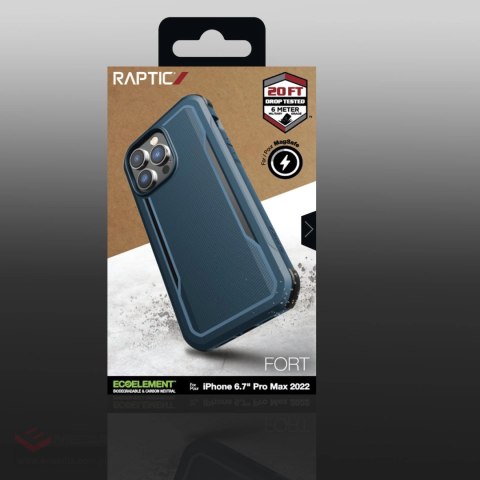 Raptic X-Doria Fort Case etui iPhone 14 Pro Max z MagSafe pancerny pokrowiec niebieski