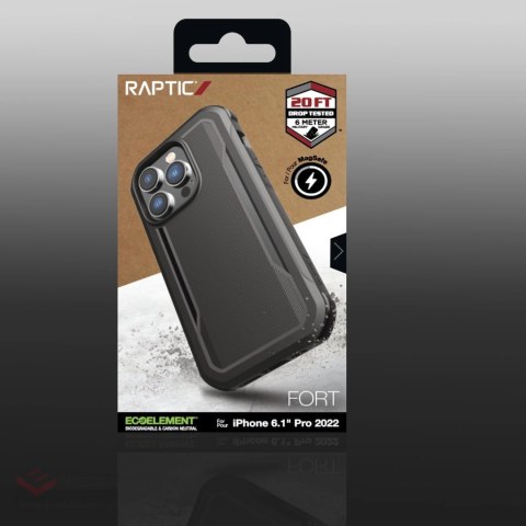 Raptic X-Doria Fort Case etui iPhone 14 Pro z MagSafe pancerny pokrowiec czarny