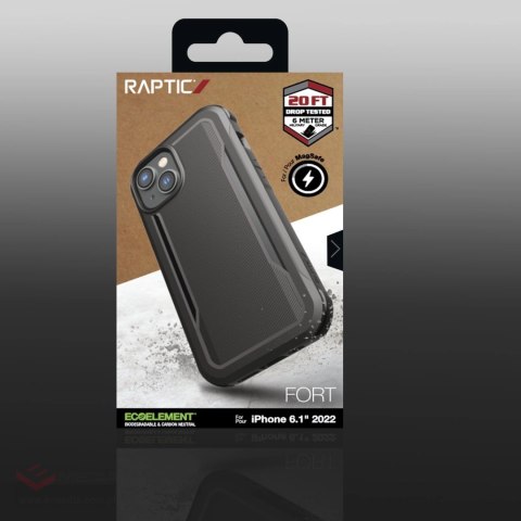 Raptic X-Doria Fort Case etui iPhone 14 z MagSafe pancerny pokrowiec czarny