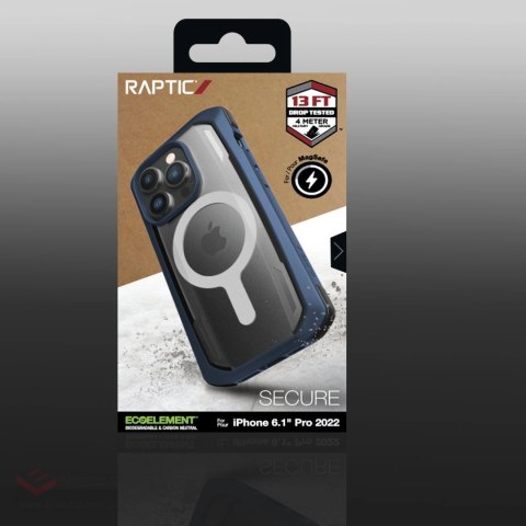 Raptic X-Doria Secure Case etui iPhone 14 Pro z MagSafe pancerny pokrowiec niebieski