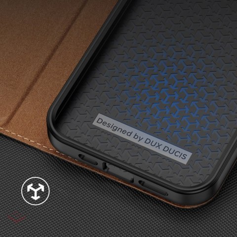 Dux Ducis Skin X2 etui do iPhone 14 Plus pokrowiec z magnetyczną klapką brązowy