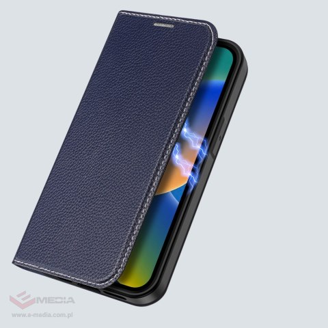 Dux Ducis Skin X2 etui do iPhone 14 Pro Max pokrowiec z magnetyczną klapką niebieski