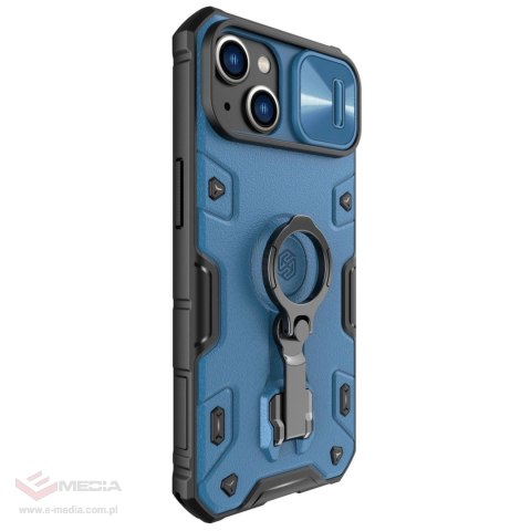 Nillkin CamShield Armor Pro Case etui iPhone 14 pancerny pokrowiec z osłoną na aparat ring podstawka niebieskie