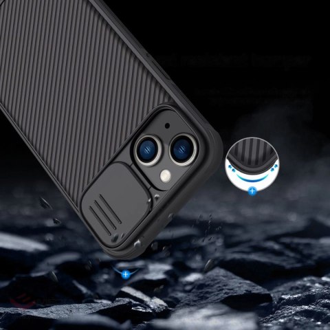 Nillkin CamShield Pro Case etui iPhone 14 Plus pancerny pokrowiec osłona na aparat kamerę czarny