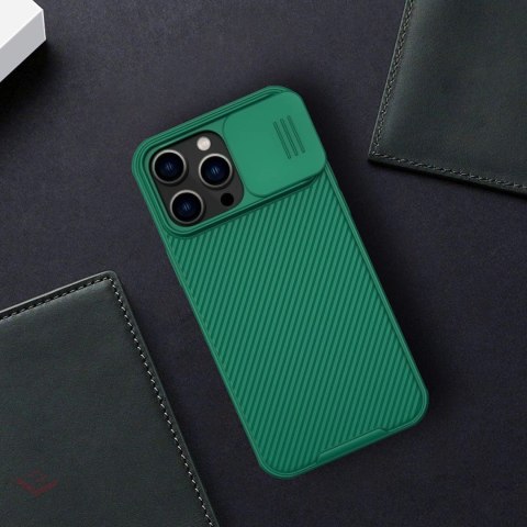 Nillkin CamShield Pro Case etui iPhone 14 Pro Max pancerny pokrowiec osłona na aparat kamerę zielony