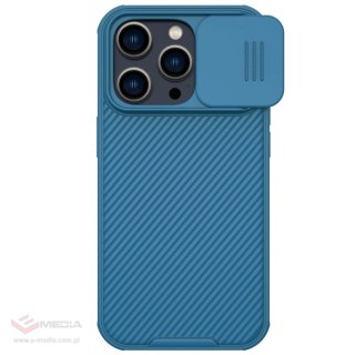 Nillkin CamShield Pro Magnetic Case etui iPhone 14 Pro Max pokrowiec osłona na aparat kamerę niebieski (z MagSafe)