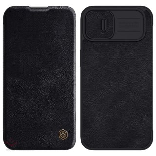 Nillkin Qin Leather Pro Case etui iPhone 14 Plus osłona na aparat kabura pokrowiec obudowa z klapką czarny