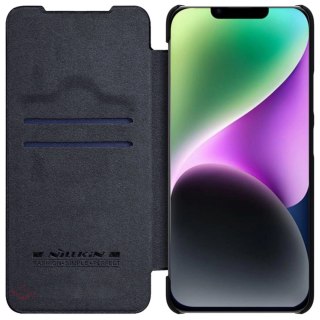 Nillkin Qin Leather Pro Case etui iPhone 14 Plus osłona na aparat kabura pokrowiec obudowa z klapką czarny