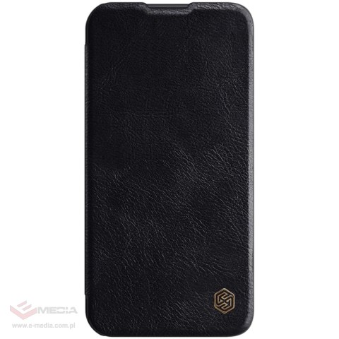 Nillkin Qin Leather Pro Case etui iPhone 14 Plus osłona na aparat kabura pokrowiec obudowa z klapką czarny