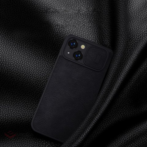 Nillkin Qin Leather Pro Case etui iPhone 14 Plus osłona na aparat kabura pokrowiec obudowa z klapką czarny