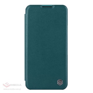 Nillkin Qin Leather Pro Case etui iPhone 14 Plus osłona na aparat kabura pokrowiec obudowa z klapką zielony