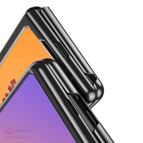 Plating Case etui Samsung Galaxy Z Fold 4 pokrowiec z metaliczną ramką czarne