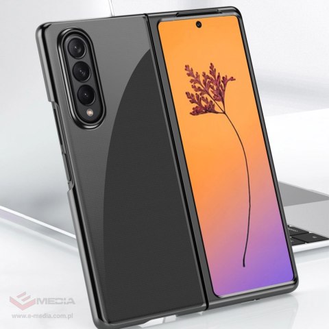 Plating Case etui Samsung Galaxy Z Fold 4 pokrowiec z metaliczną ramką czarne