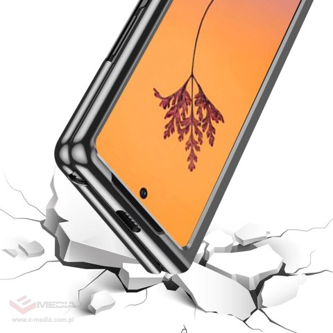 Plating Case etui Samsung Galaxy Z Fold 4 pokrowiec z metaliczną ramką czarne