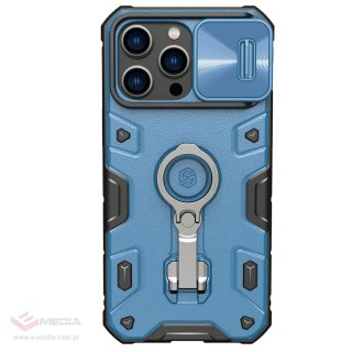 Nillkin CamShield Armor Pro Case etui iPhone 14 Pro Max pancerny pokrowiec z osłoną na aparat ring podstawka niebieskie