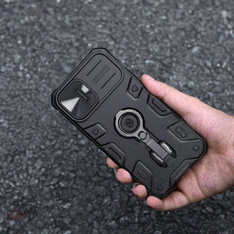 Nillkin CamShield Armor Pro Magnetic Case etui iPhone 14 magnetyczny pokrowiec MagSafe z osłoną na aparat niebieskie