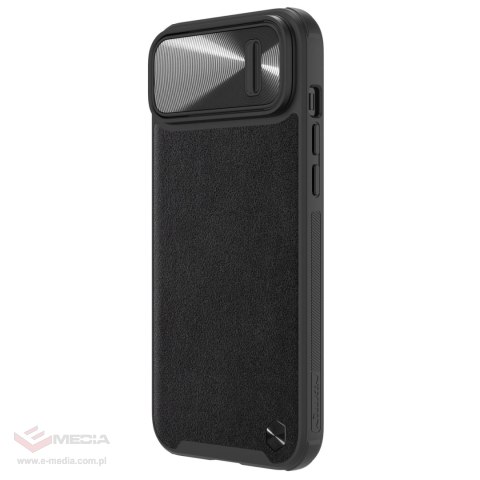 Nillkin CamShield Leather S Case etui iPhone 14 Plus pokrowiec z osłoną na aparat czarne