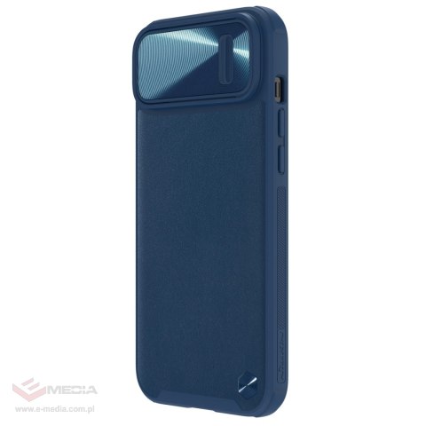 Nillkin CamShield Leather S Case etui iPhone 14 Plus pokrowiec z osłoną na aparat niebieskie