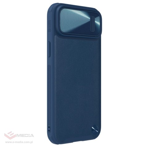 Nillkin CamShield Leather S Case etui iPhone 14 Plus pokrowiec z osłoną na aparat niebieskie