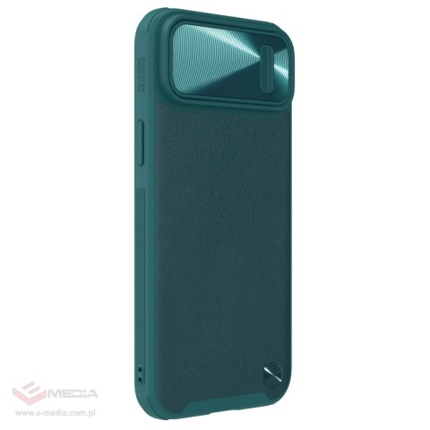 Nillkin CamShield Leather S Case etui iPhone 14 Plus pokrowiec z osłoną na aparat zielone