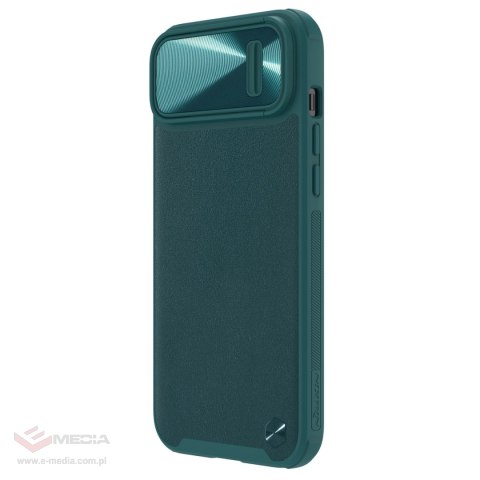 Nillkin CamShield Leather S Case etui iPhone 14 Plus pokrowiec z osłoną na aparat zielone