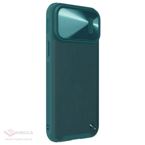 Nillkin CamShield Leather S Case etui iPhone 14 Pro Max pokrowiec z osłoną na aparat zielone