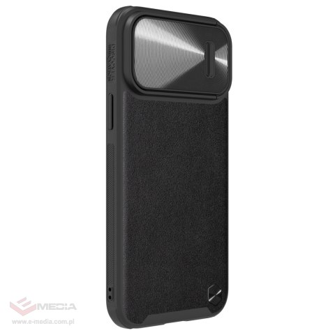 Nillkin CamShield Leather S Case etui iPhone 14 Pro pokrowiec z osłoną na aparat czarne