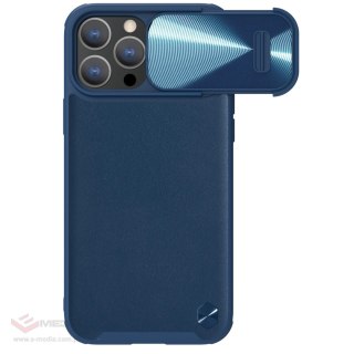 Nillkin CamShield Leather S Case etui iPhone 14 Pro pokrowiec z osłoną na aparat niebieskie