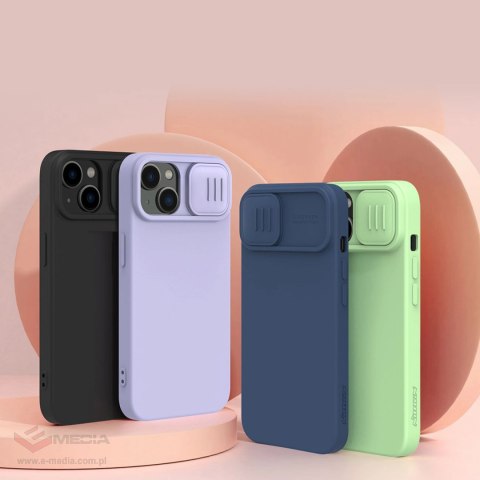 Nillkin CamShield Magnetic Silicone Case etui iPhone 14 Plus magnetyczny MagSafe pokrowiec z osłoną na aparat czarny