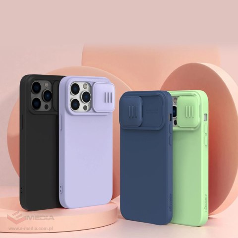 Nillkin CamShield Magnetic Silicone Case etui iPhone 14 Pro magnetyczny MagSafe pokrowiec z osłoną na aparat zielony