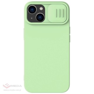 Nillkin CamShield Magnetic Silicone Case etui iPhone 14 magnetyczny MagSafe pokrowiec z osłoną na aparat zielony