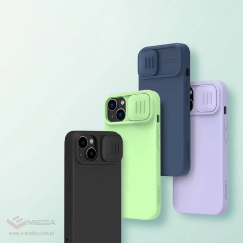 Nillkin CamShield Magnetic Silicone Case etui iPhone 14 magnetyczny MagSafe pokrowiec z osłoną na aparat zielony