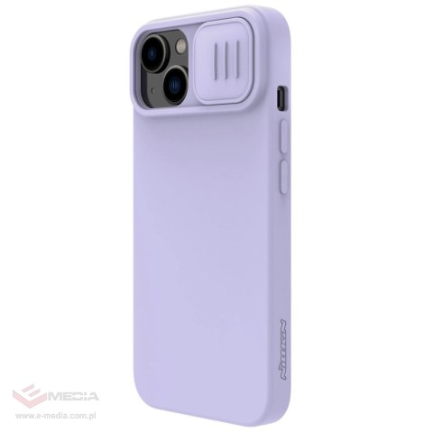 Nillkin CamShield Silky Silicone Case etui iPhone 14 Plus pokrowiec z osłoną na aparat fioletowy