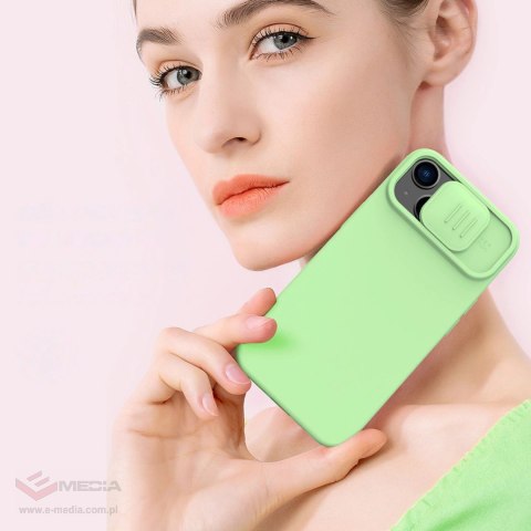 Nillkin CamShield Silky Silicone Case etui iPhone 14 Plus pokrowiec z osłoną na aparat fioletowy