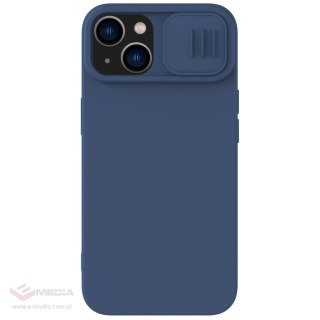 Nillkin CamShield Silky Silicone Case etui iPhone 14 Plus pokrowiec z osłoną na aparat niebieski