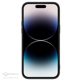 Nillkin CamShield Silky Silicone Case etui iPhone 14 Pro Max pokrowiec z osłoną na aparat czarny