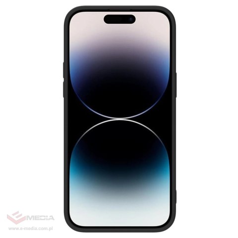 Nillkin CamShield Silky Silicone Case etui iPhone 14 Pro Max pokrowiec z osłoną na aparat czarny