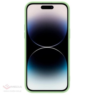 Nillkin CamShield Silky Silicone Case etui iPhone 14 Pro Max pokrowiec z osłoną na aparat zielony