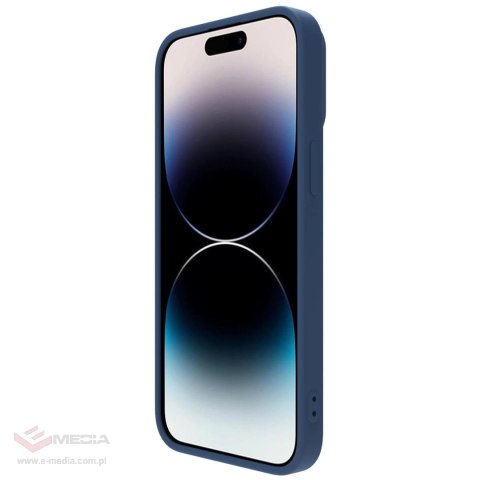 Nillkin CamShield Silky Silicone Case etui iPhone 14 Pro Max silikonowy pokrowiec z osłoną na aparat niebieskie