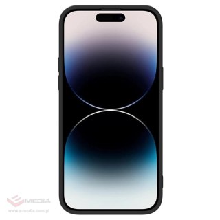 Nillkin CamShield Silky Silicone Case etui iPhone 14 Pro pokrowiec z osłoną na aparat czarny