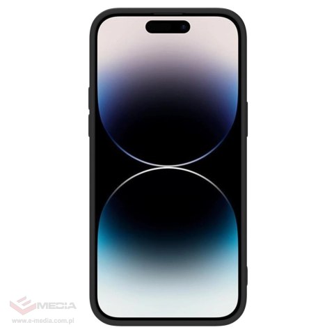 Nillkin CamShield Silky Silicone Case etui iPhone 14 Pro pokrowiec z osłoną na aparat czarny