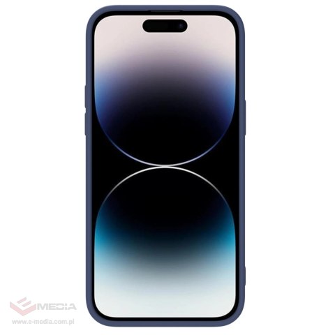 Nillkin CamShield Silky Silicone Case etui iPhone 14 Pro pokrowiec z osłoną na aparat niebieski