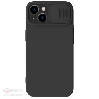 Nillkin CamShield Silky Silicone Case etui iPhone 14 pokrowiec z osłoną na aparat czarny