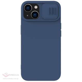 Nillkin CamShield Silky Silicone Case etui iPhone 14 pokrowiec z osłoną na aparat niebieski