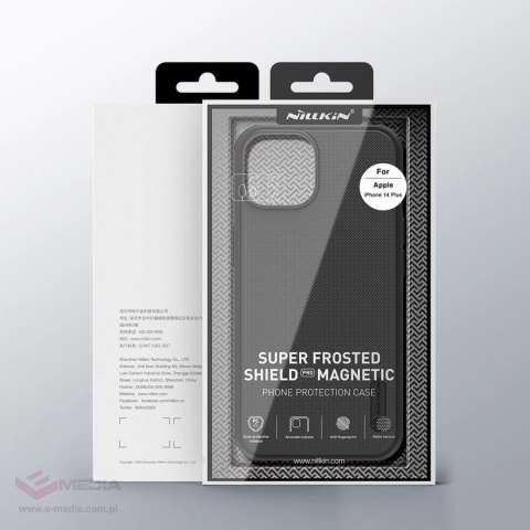 Nillkin Super Frosted Shield Pro Magnetic Case etui iPhone 14 Plus z MagSafe magnetyczne niebieski