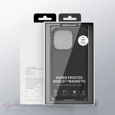 Nillkin Super Frosted Shield Pro Magnetic Case etui iPhone 14 Pro Max z MagSafe magnetyczne czarny