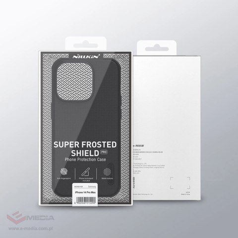 Nillkin Super Frosted Shield Pro etui iPhone 14 Pro Max pokrowiec na tył plecki niebieski