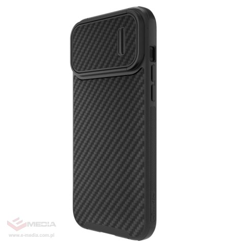 Nillkin Synthetic Fiber S Case etui iPhone 14 Pro Max z osłoną na aparat czarny