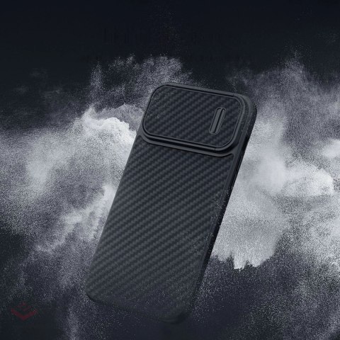 Nillkin Synthetic Fiber S Case etui iPhone 14 Pro Max z osłoną na aparat czarny