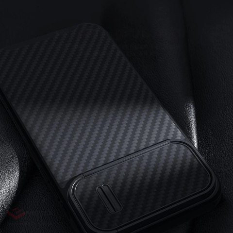 Nillkin Synthetic Fiber S Case etui iPhone 14 Pro Max z osłoną na aparat czarny